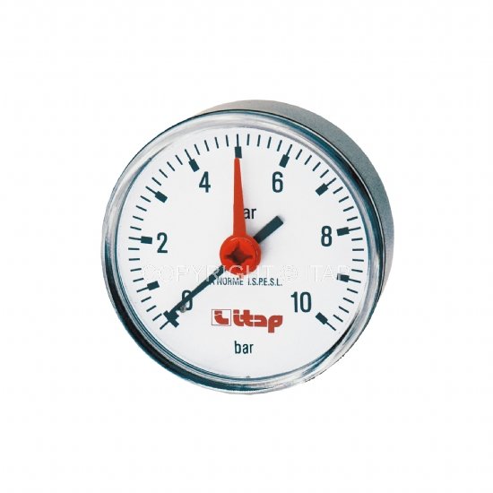 Манометр осевой (0-10 bar) 1/4"  (483) Itap
