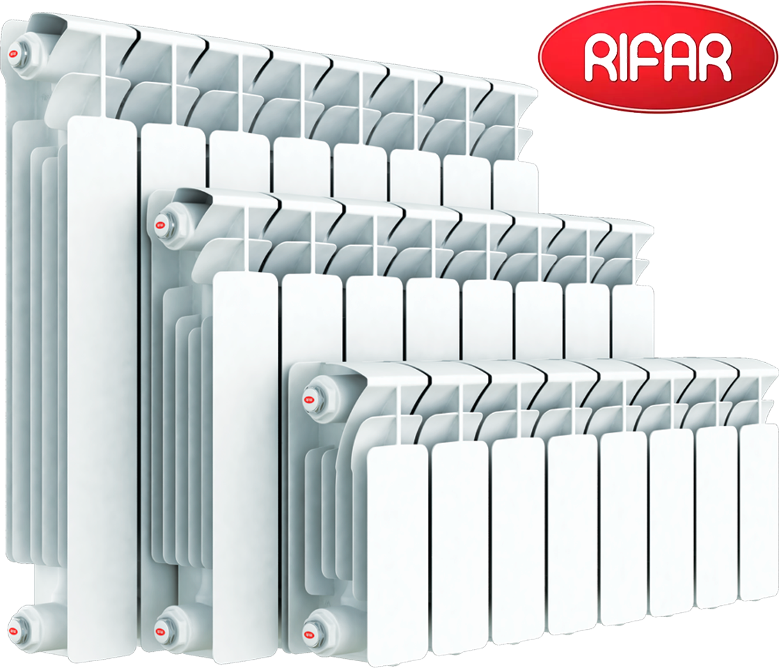 RIFAR BASE 500  4 секций радиатор биметаллический (белый RAL9016 )