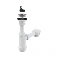 Сифон для умывальника A411 Ø32 с нержавеющей peшeткой Ø63