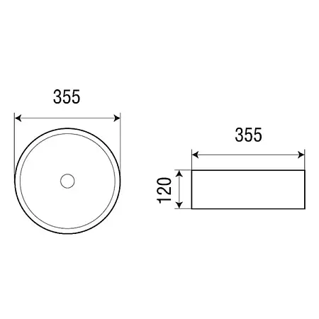 AZ-3134 ST Azario Раковина накладная (мраморный) (355*355*120)