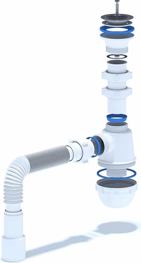 Сифон 1 1/2х40 для кух.моек х40/50 Грот( А-0115) (25/1)