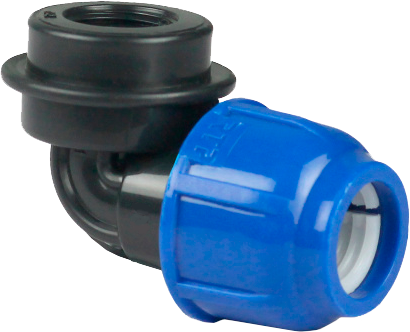 Отвод компрессионный внутр.резьба PN16 d 20x1/2" для ПЭ труб