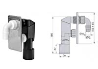 Сифон для СМА под штукатурку хром Miano