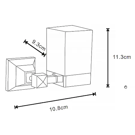 ALTRE Стакан стеклянный, хром