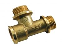 Тройник с ограничителем ВР/НР/НР - 1/2" латунный Магазин сантехники Нижний Новгород