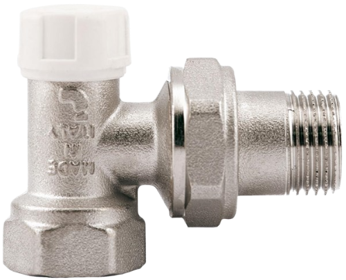 Угловой радиаторный кран ниж. 1/2" н/в (396) Itap 