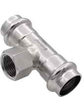 Тройник из нержавеющей стали внутренняя резьба VER-PRO