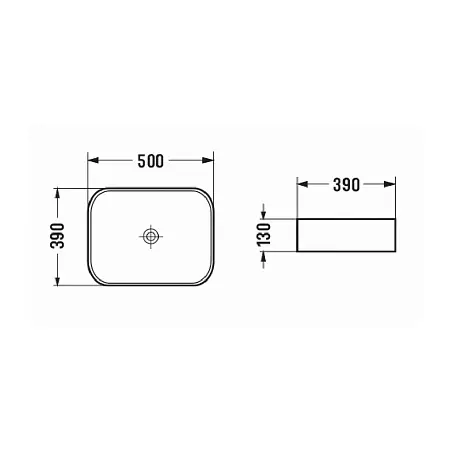 Раковина накладная тёмно-серый матовый 500*390*130 мм AZ-78109MDH 