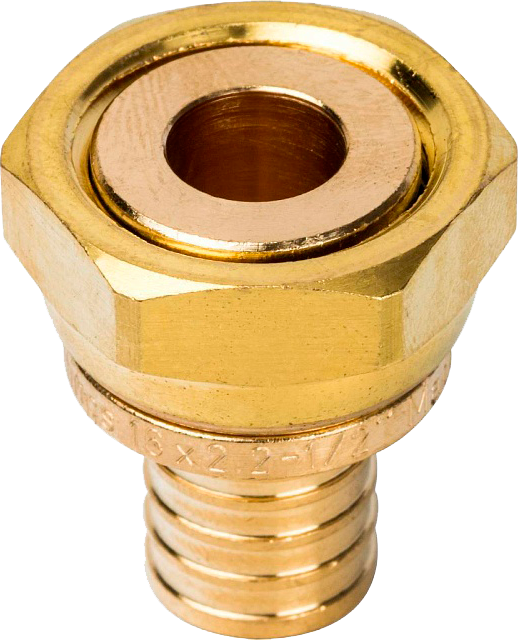 Переходник с нак. гайкой 16x1/2" STOUT для сшитого п/э