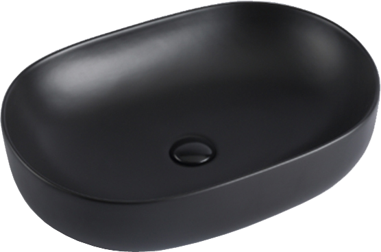 AZ-2196 MDH Azario Раковина накладная матовый тёмно-серый (600*415*135)