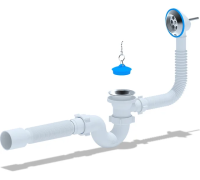 Обвязка для ванны 1 1/2" с вып. и перел. с гофрой 40*50 Ани пласт (30/1)