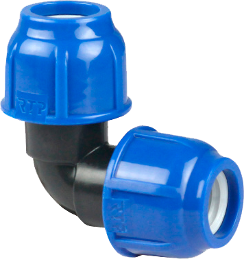 Отвод компрессионный PN16 d 25 для ПЭ труб, РТП