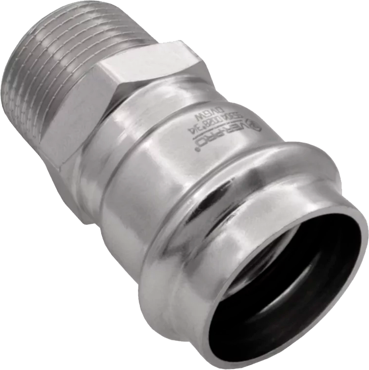 Соединитель из нерж. стали НР 22×1/2"  "VER-PRO"