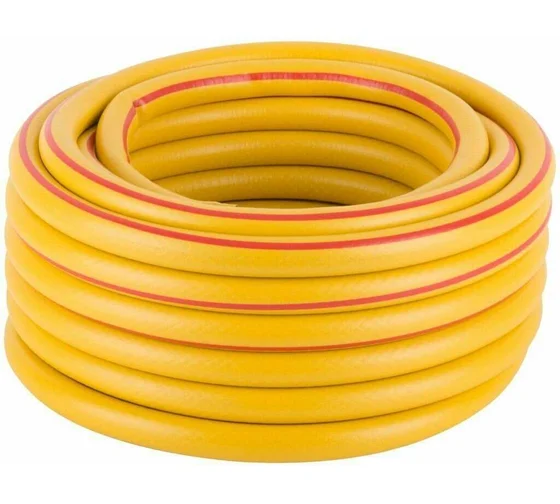 Шланг поливочный трехслойный армированный, желтый 1/2" х 2.0 мм х 50 м