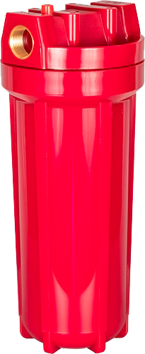 Магистральный фильтр 10" СЛИМ ЛАЙН АКВАБРАЙТ 1/2" для ГОРЯЧЕЙ ВОДЫ АБФ-ГОР-12