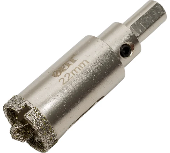 Коронка по керамограниту, кам. и каф. алмазная  22х67 мм