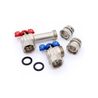 Комплект кранов с разъемным соединением для коллекторной группы  1" "ViEiR" (20/1пара)