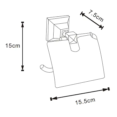 ALTRE Бумагодержатель с крышкой, хром