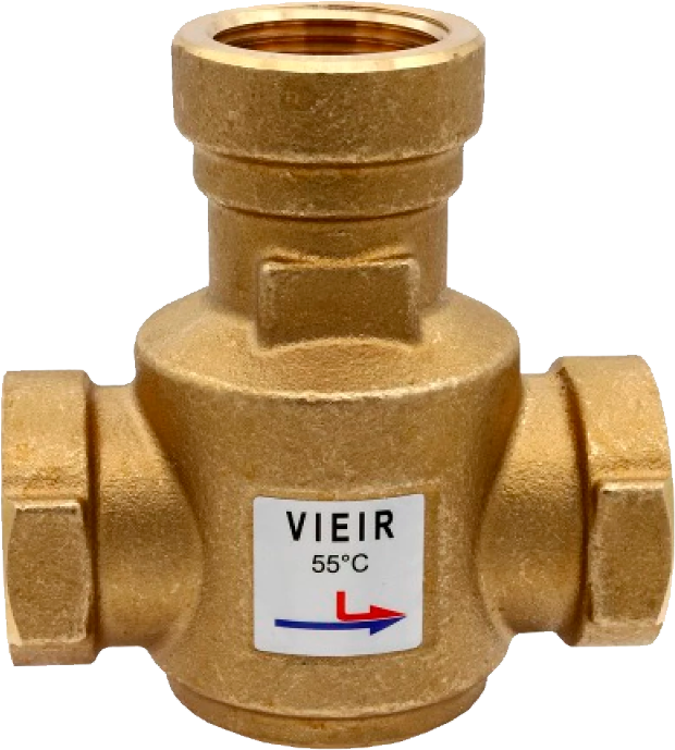 Трехходовой термостатический антиконденсационный клапан 1" (55°C)"ViEiR"(20/1шт)