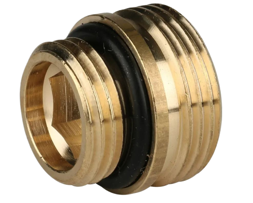 Переходник для радиаторов НР 1/2" х 3/4" STOUT (ниппель для бинокля)