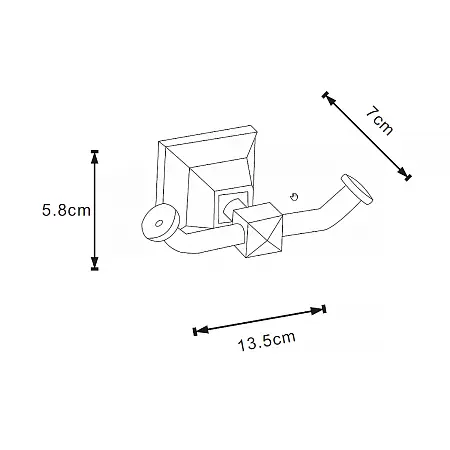 ALTRE Крючок двойной, хром