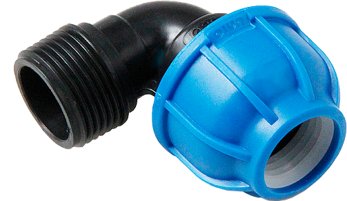 Отвод ПНД с нар.р. ф25х1" UNIO (25/1)