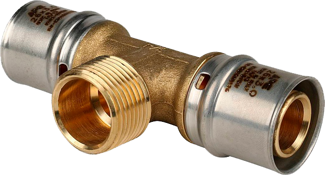 ПРЕСС Тройник с нар. резьбой  26х3/4"х26 (Stout)