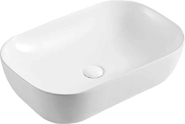 AZ-2143 SP Azario Раковина накладная глянец белая (505*405*140)