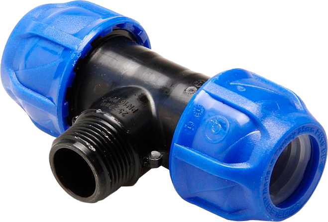 Тройник ПНД с нар.р. ф25х3/4"х25 POELSAN 