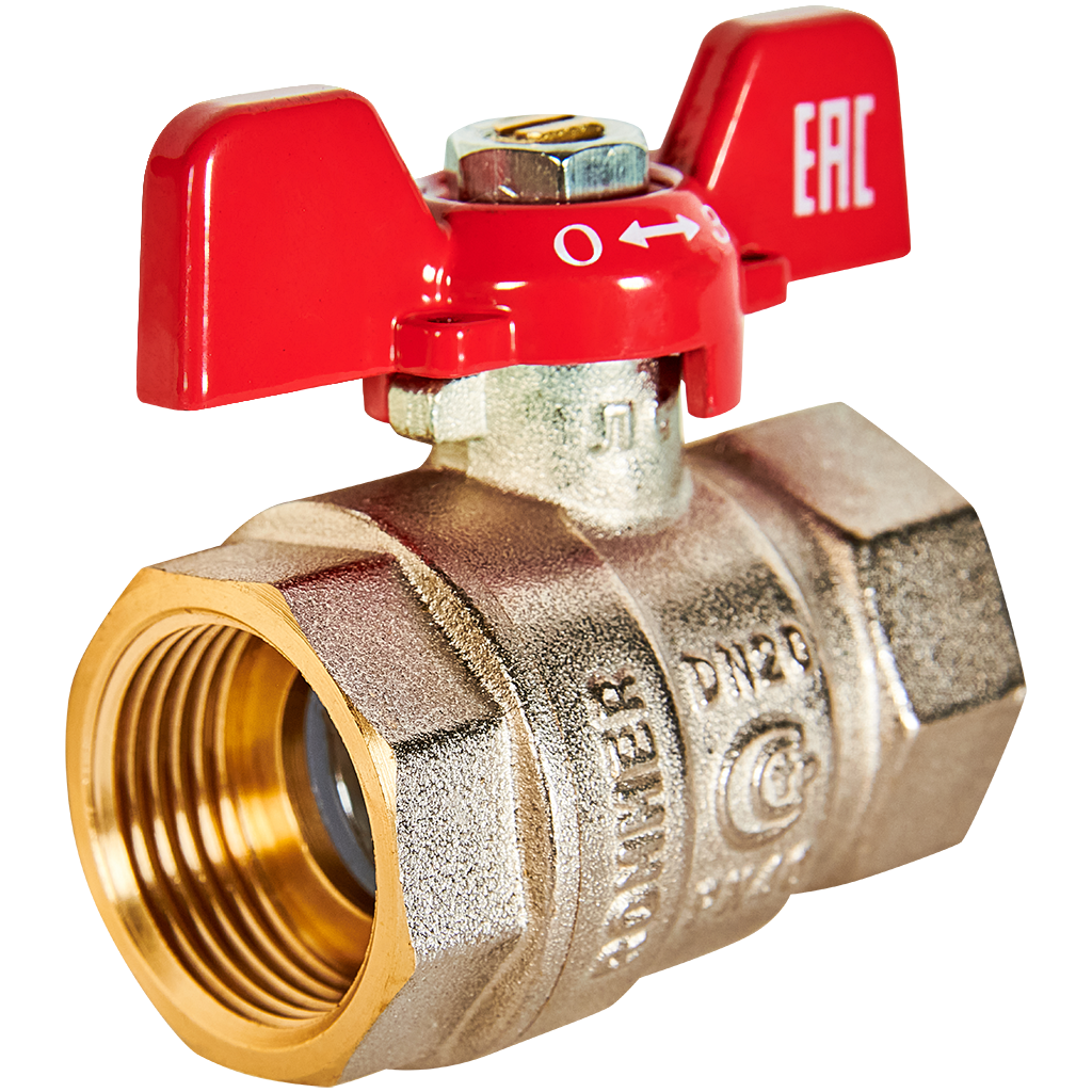 Кран шаровой, ВР/ВР, ручка бабочка   3/4" ROMMER ГОСТ