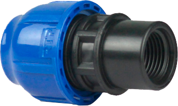 Муфта компрессионная внутр.резьба PN16 d 20x1/2" для ПЭ труб, РТП  (130/1))