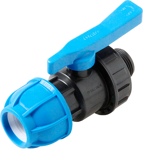 Кран ПНД 20х1/2" НР UNIO