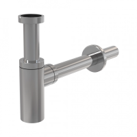 Сифон хром с н/г 5/4" DESIGN латунь круглый  AlcaPlast А400