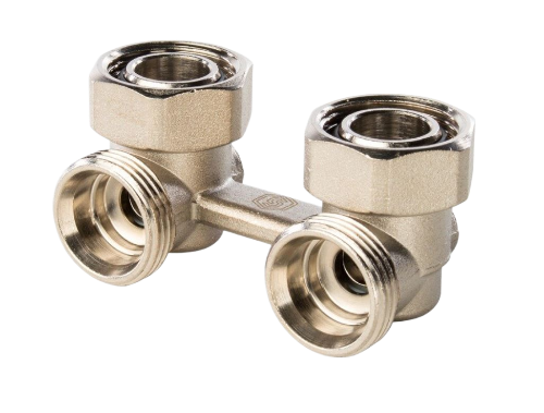 Узел ниж. подк. рад. для двухтр. системы, угловой 3/4'' (без ниппеля)