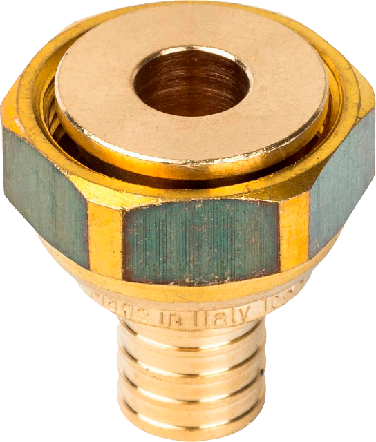 Переходник с нак. гайкой 16x3/4" STOUT для сшитого п/э