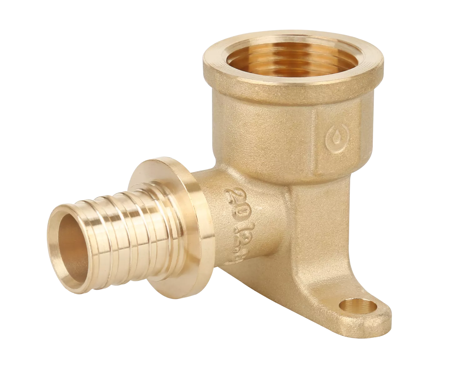 Угол аксиальный настен. с ВР латунь 20х1/2"