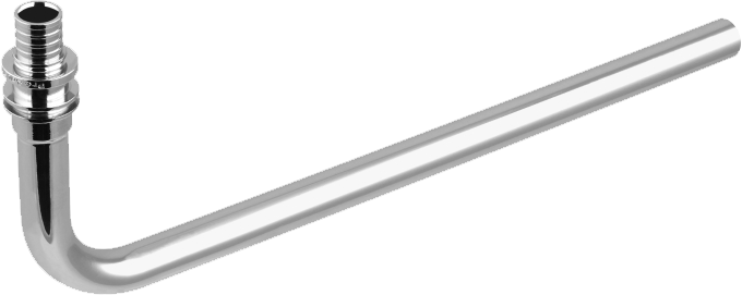 Трубка аксиальная Г-образная для подключения радиатора 250x16 (ProAqua)