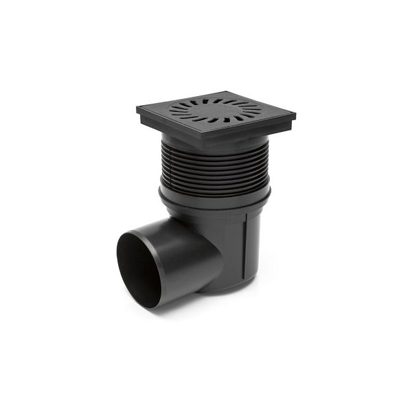 324 S-Li  Трап боковой (сухая заслонка) регулир - сетка- чугун 150х150 DN 110 (KVB110S-Li)