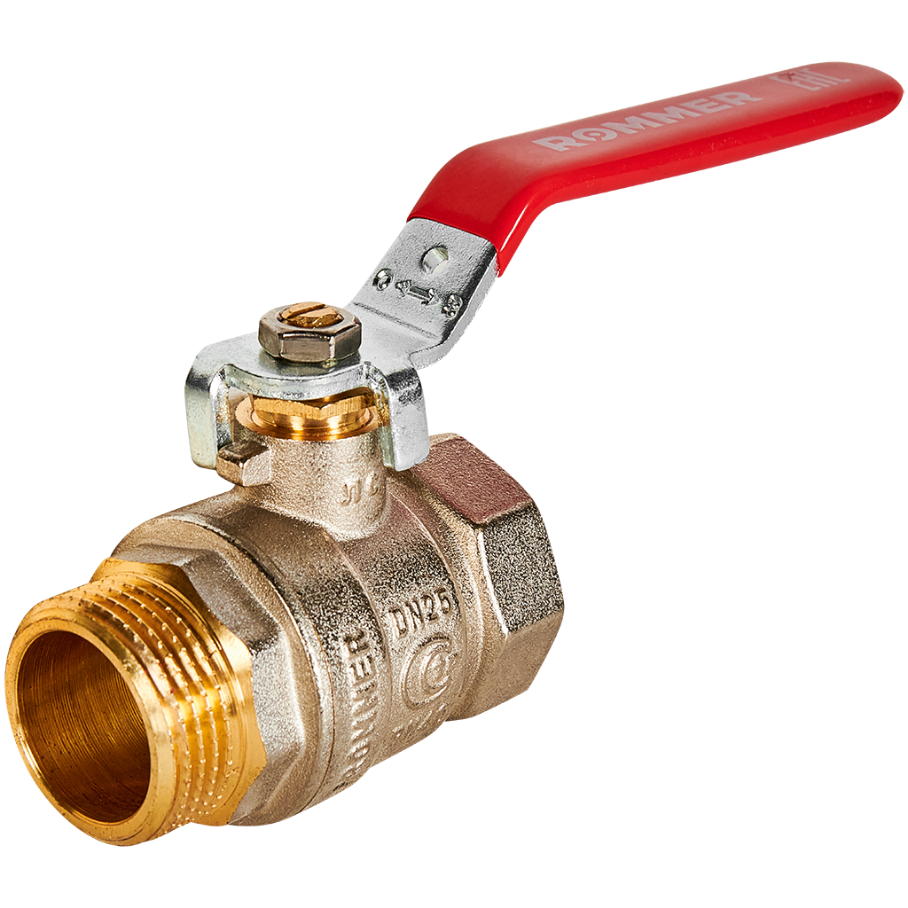 Кран шаровой, ВР/НР, ручка рычаг  1" ROMMER ГОСТ