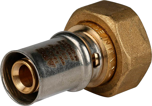 ПРЕСС переходник с нак. гайкой 16х3/4" (Stout)