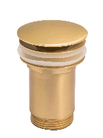 PL61-6 Донный клапан с переливом, золото матовое (бронза)