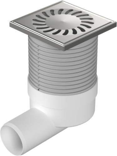 413 Трап боковой регулир - сетка из нерж. стали 100х100 DN50 (PVB50N1)