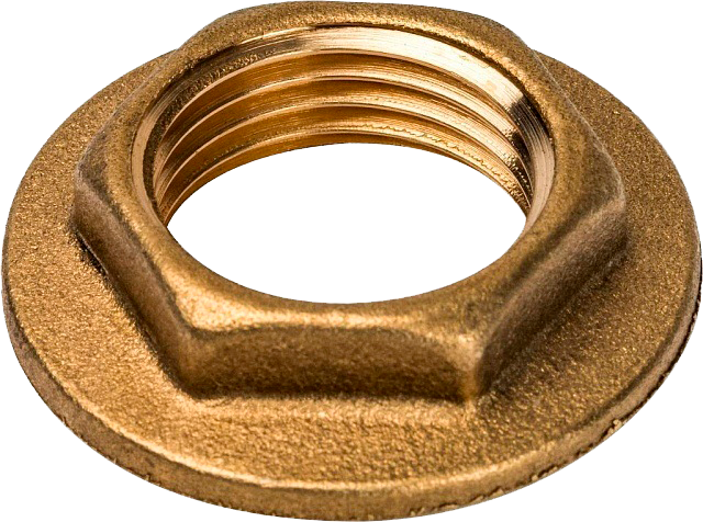 Контргайка с ребордой латунь GF/Stout