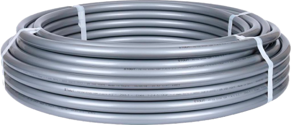 ТРУБА из сш. п/э STOUT с кисл. сл. 25х3,5 (50 метров) PEX-a,СЕРАЯ