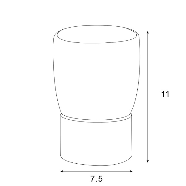 FORNY Стакан керамический настольный, хром