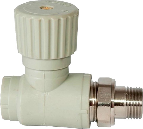 Вентиль  для радиаторов прямой 1v 20x1/2" (серый цв.) TEBO (60/10)