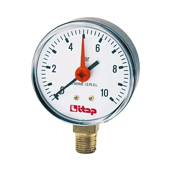 Манометр, боковое подключение 0-10 bar 1/4"  (482) Itap