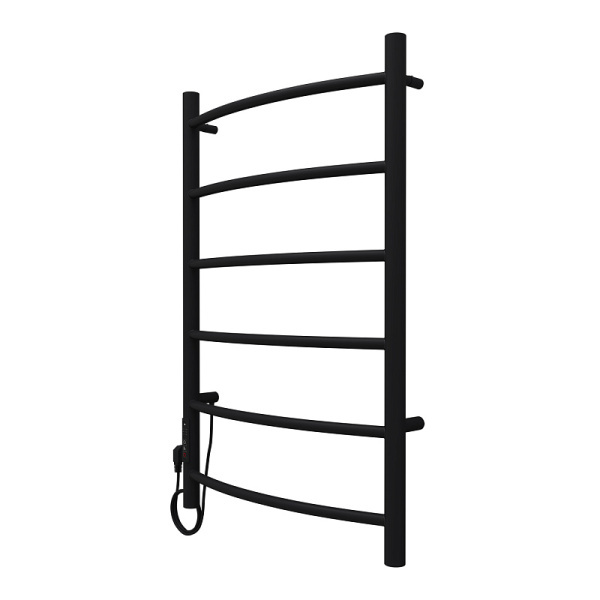 Полотенцесушитель VERONA 500/800 электрический L 6 перек. AZARIO(черный) (88219)