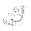 A564CRM2 Сифон для ванны с напуском воды через перелив Alcaplast пластик Магазин сантехники Нижний Новгород