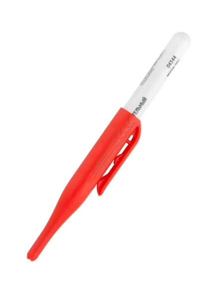 Маркер строительный перманентный, тонкий, удлиненное перо, красный